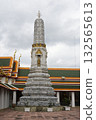 The Stupa of the temple and the pagoda in Wat Pho or Temple Pho, Wat Phra Chetuphon, Bangkok Thailand 132565613
