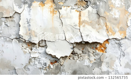 人工智慧圖像：一面飽經風霜、搖搖欲墜的牆 132565735