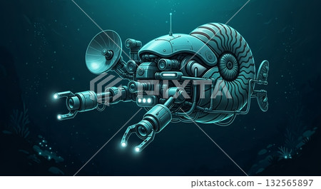 深海探索:未來主義鸚鵡螺號潛水器 深海探索:未來主義鸚鵡螺號潛水器 132565897