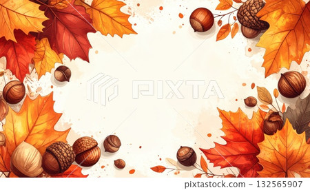 AI影像：靈感源自秋葉的相框材質 132565907