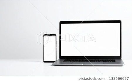 “AI圖像” 白色背景上的數位設備 “AI圖像” 白色背景上的數位設備 132566657