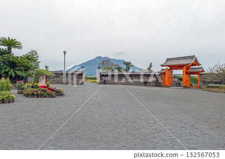 Scenery of Sengan-en Garden in Kagoshima 132567053