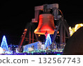 Bell of Love and illuminations shining in the night sky at Tokinosumika 132567743