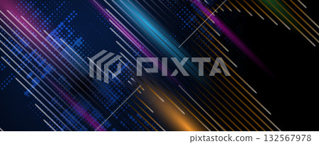 Abstract circuit technology style concept particles background Abstract circuit technology style concept particles background 132567978