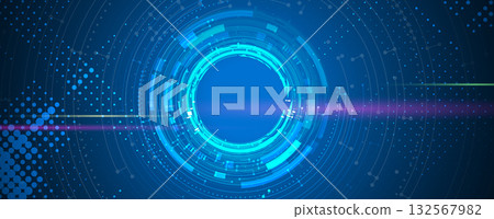 Abstract circuit technology style concept particles background Abstract circuit technology style concept particles background 132567982