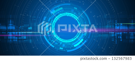 Abstract circuit technology style concept particles background Abstract circuit technology style concept particles background 132567983