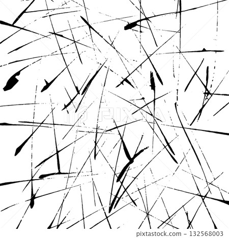 Abstract ink brush stroke background. Modern artistic texture created with expressive black brush strokes on white background. Minimalist vector illustration perfect for posters, branding, packaging 132568003