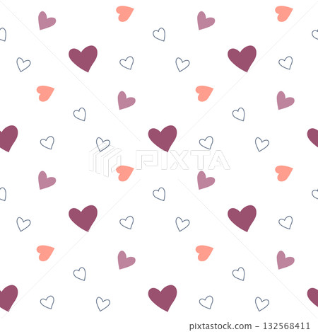 pattern with hearts 132568411