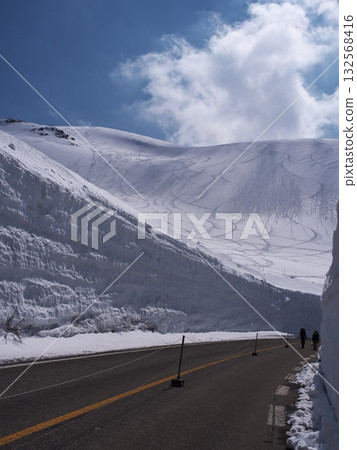 Spring on the Tateyama Kurobe Alpine Route: View of Mount Tengu from Yuki-no-Otani Spring on the Tateyama Kurobe Alpine Route: View of Mount Tengu from Yuki-no-Otani 132568416