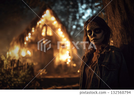 Halloween mystery concept, Generative AI 132568794