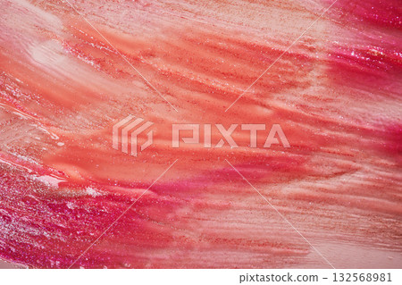 Abstract Cosmetic red and pink swirls with glitter texture Abstract Cosmetic red and pink swirls with glitter texture 132568981