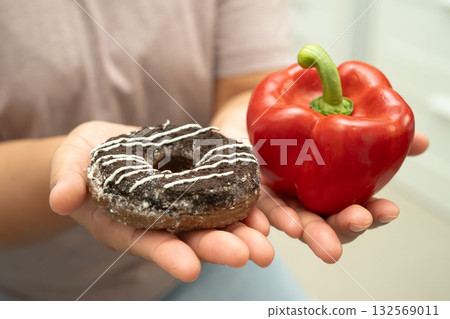 Junk food no good health eating for diet. Junk food no good health eating for diet. 132569011