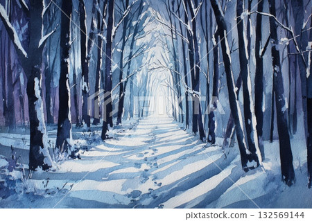 Snow in the forest. Forest in snow. Road in he forest. Snow in the forest. Forest in snow. Road in he forest. 132569144