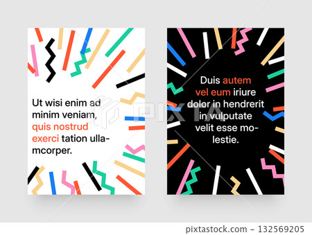 Simple template with abstract geometric shapes. 132569205