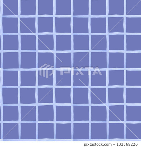 Watercolor purple checkered seamless pattern 132569220