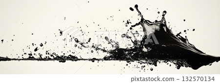 Abstract Black Liquid Splash Dynamic Design Element High Resolution Background Image ink oil art 132570134
