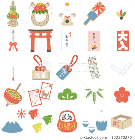 一套寬鬆的新年服裝：無主線，色彩 132570270