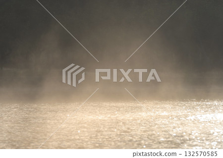 Morning mist on the water 132570585