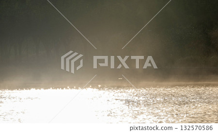 Morning mist on the water Morning mist on the water 132570586