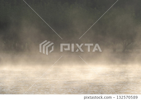 Morning mist on the water 132570589
