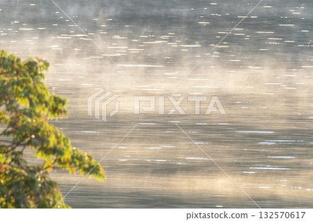 水面上的晨霧 水面上的晨霧 132570617
