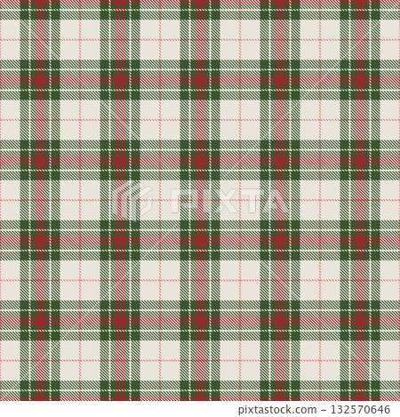 Vintage Holiday Red Green Plaid 132570646