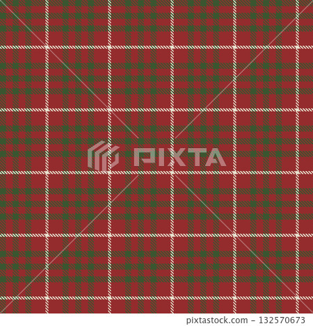 Elegant Red Green Holiday Tartan 132570673