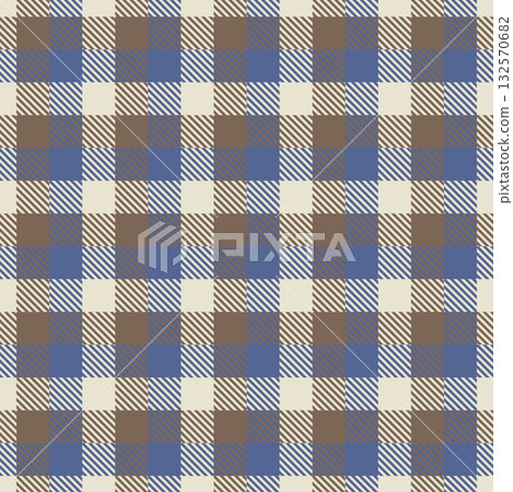 Retro Brown Blue Buffalo Check Retro Brown Blue Buffalo Check 132570682