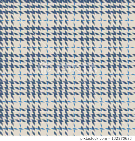 Fine Woven Blue Grid Check Fine Woven Blue Grid Check 132570683