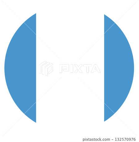 Circle flag of Guatemala isolated in round shape. 132570976