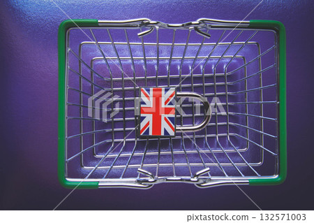 Red great britain sanctions closed on white background. Red great britain sanctions closed on white background. 132571003