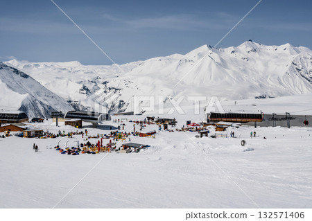Ski resort of Gudauri, Georgia 132571406