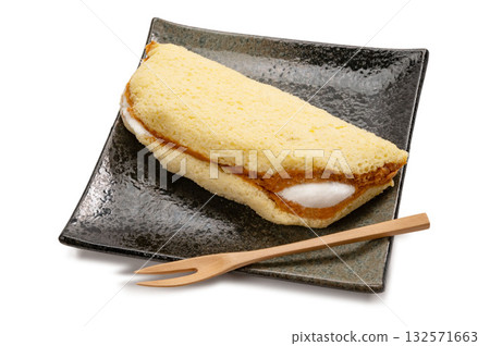 Japanese sweets, banana omelette Japanese sweets, banana omelette 132571663