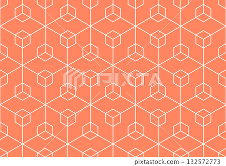 The geometric pattern with lines. Seamless vector background. White and pink texture. Graphic modern pattern. Simple lattice graphic design 132572773
