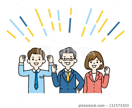 努力工作的中老年辦公室職員以及年輕男女辦公室職員的上半身向量插圖素材集_color 努力工作的中老年辦公室職員以及年輕男女辦公室職員的上半身向量插圖素材集_color 132573303