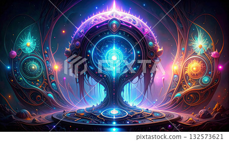 Minimal Futuristic Data Panel for AI Dashboard UI. AI themed Background. Generated Image 132573621