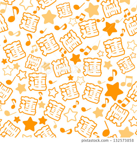 Orange lotus seamless pattern Orange lotus seamless pattern 132573858