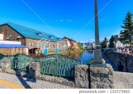 北海道小樽市小樽運河 北海道小樽市小樽運河 132573983
