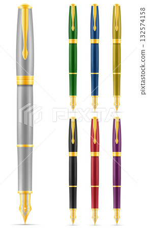 ink pen cartoon stock vector illustration 132574158