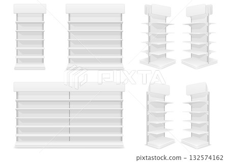 shelving rack for store in shop market cartoon stock vector illustration shelving rack for store in shop market cartoon stock vector illustration 132574162