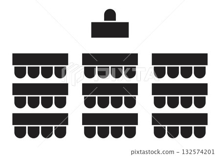 Auditorium seatings plan top view. Schooll classroom or college lectorium seats arrangment. Schema of furniture in meeting or conference, training or seminar event. Vector graphic illustration Auditorium seatings plan top view. Schooll classroom or college lectorium seats arrangment. Schema of furniture in meeting or conference, training or seminar event. Vector graphic illustration 132574201