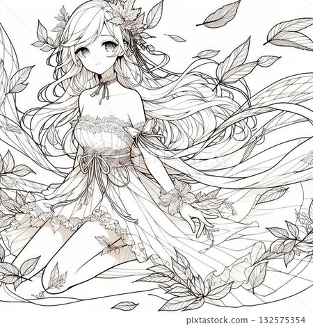 秋葉仙子著色書 132575354