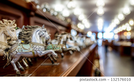 Antique shop (focus on horse ornament) Antique shop (focus on horse ornament) 132576010