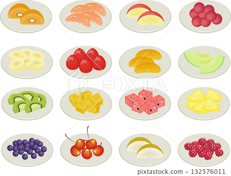 小碟子裡的水果 132576011