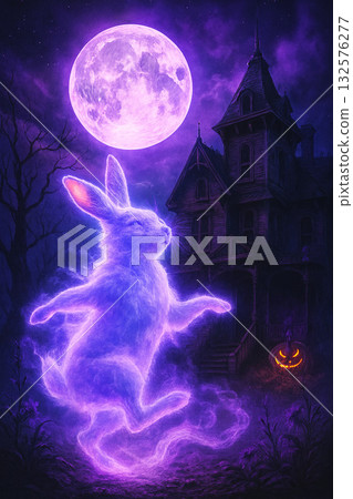 月亮和兔子 132576277