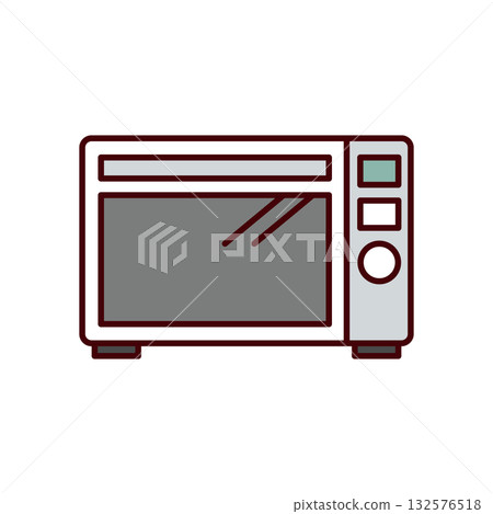 Illustration of microwave oven Illustration of microwave oven 132576518