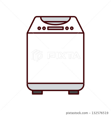 Washing machine illustration Washing machine illustration 132576519
