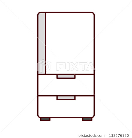 Illustration of a refrigerator Illustration of a refrigerator 132576520