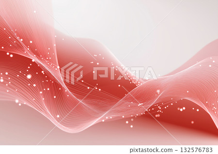 Abstract Tech / DX (Hero Background) | Red | Banner General Purpose | Right-Aligned Copy | High Key, Ideal for LP Header, White Space 132576783