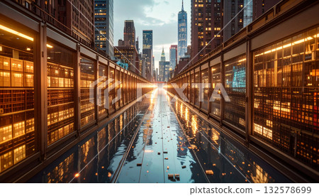 Data River Cyber Deluge. Artificial Intelligence concept. Generated Image Data River Cyber Deluge. Artificial Intelligence concept. Generated Image 132578699